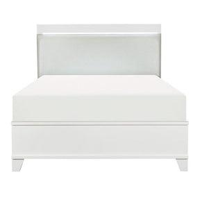 Homelegance Kerren King Platform Bed in White 1678WK-1EK* Half Price Furniture