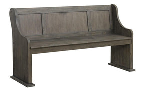 Homelegance Toulon Bench with Curved Arms in Dark Pewter 5438-14A - Half Price Furniture