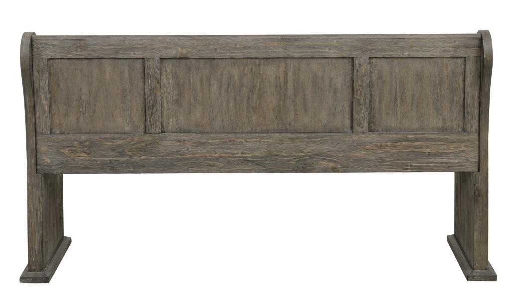 Homelegance Toulon Bench with Curved Arms in Dark Pewter 5438-14A - Half Price Furniture