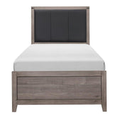 Homelegance Woodrow Twin Panel Bed in Gray 2042T-1* Half Price Furniture