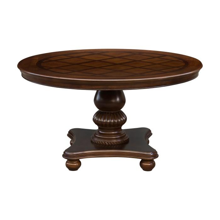 Homelegance Lordsburg Round Dining Table in Brown Cherry 5473-54* Half Price Furniture