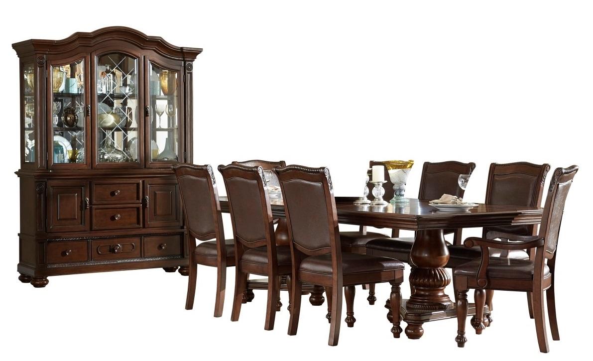 Homelegance Lordsburg Buffet and Hutch in Brown Cherry 5473-50* - Half Price Furniture