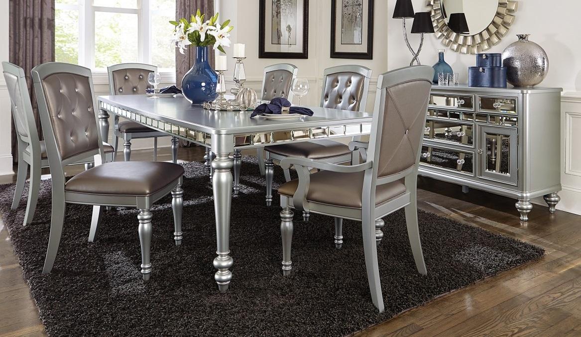 Homelegance Orsina Dining Table in Silver 5477N-96 - Half Price Furniture