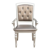 Homelegance Orsina Arm Chair in Silver (Set of 2) Half Price Furniture