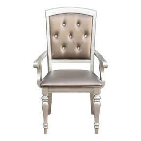 Homelegance Orsina Arm Chair in Silver (Set of 2) Half Price Furniture