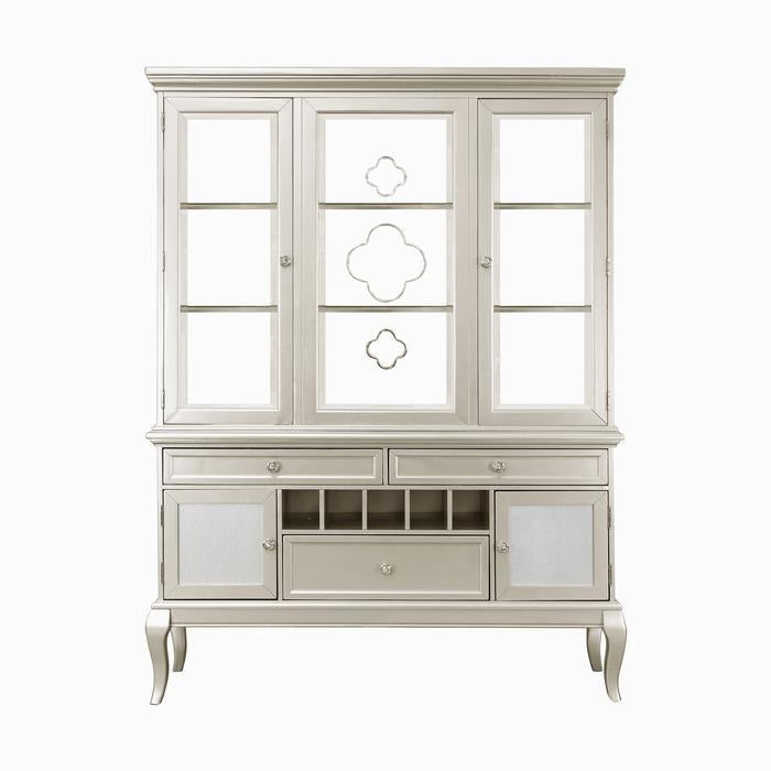 Homelegance Crawford Buffet and Hutch in Silver 5546-50* Half Price Furniture