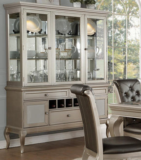 Homelegance Crawford Buffet and Hutch in Silver 5546-50* - Half Price Furniture