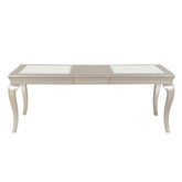 Homelegance Crawford Dining Table in Silver 5546-84 Half Price Furniture