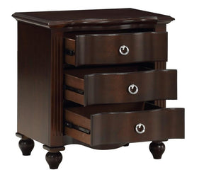 Homelegance Furniture Meghan 3-Drawer Nightstand in Espresso - Half Price Furniture