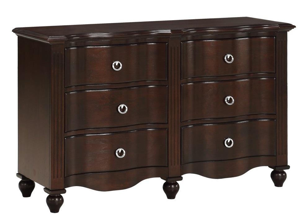 Homelegance Furniture Meghan 6-Drawer Dresser in Espresso - Half Price Furniture