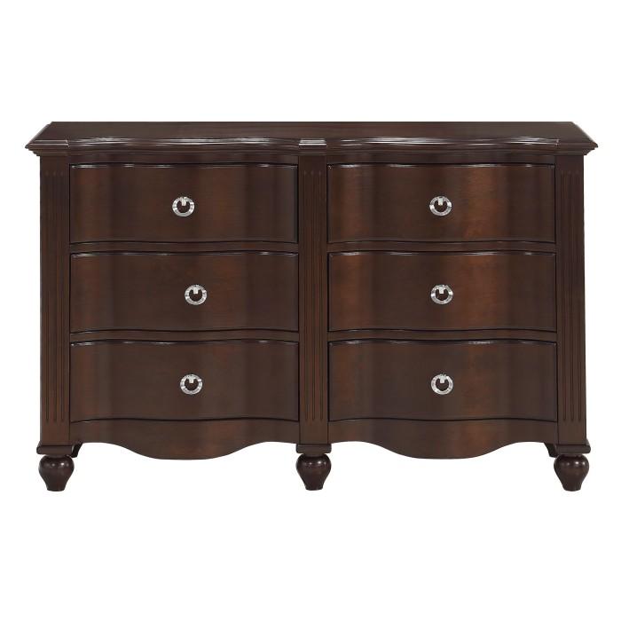 Homelegance Furniture Meghan 6-Drawer Dresser in Espresso Half Price Furniture