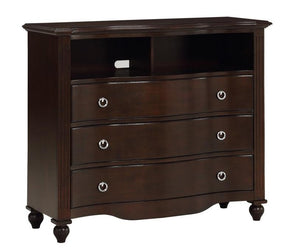 Homelegance Furniture Meghan 3-Drawer Media Chest in Espresso - Half Price Furniture