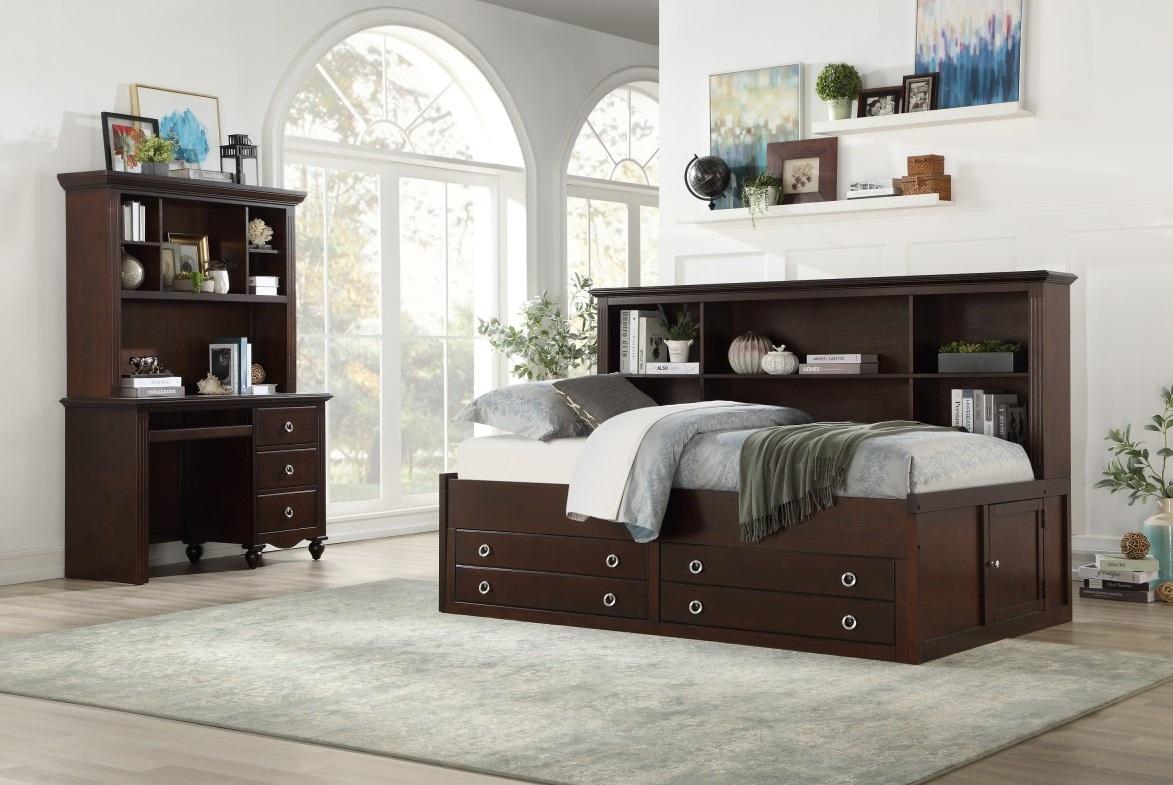 Homelegance Furniture Meghan 3-Drawer Writing Desk in Espresso - Half Price Furniture