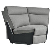 Homelegance Furniture Maroni Corner Seat in Dark Gray/Light Gray 8259-CR Half Price Furniture