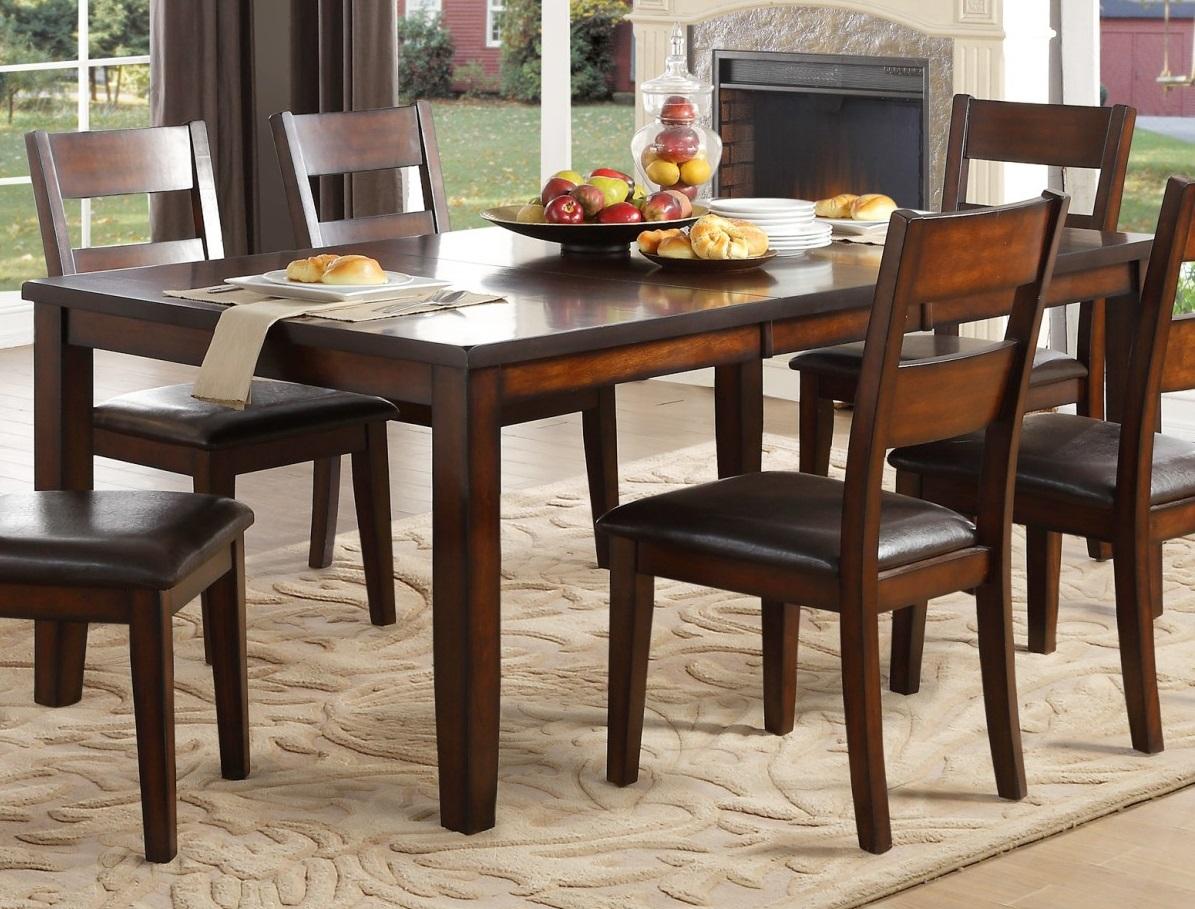 Homelegance Mantello Dining Table in Cherry 5547-78 - Half Price Furniture