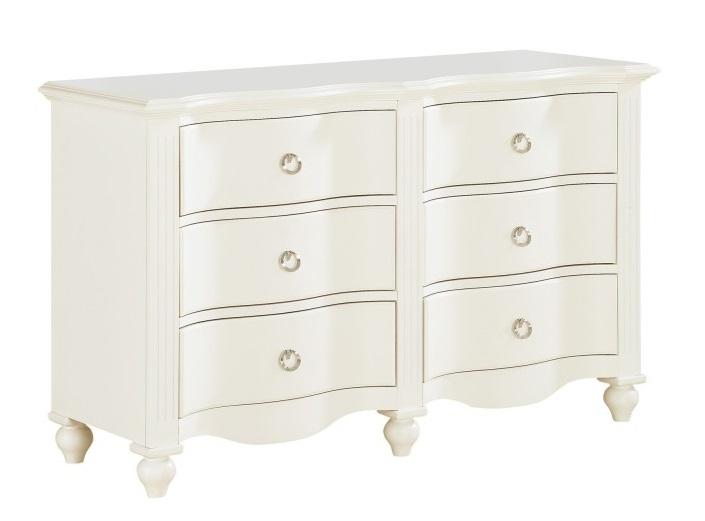 Homelegance Meghan 6 Drawer Dresser in White 2058WH-5 - Half Price Furniture