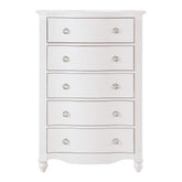 Homelegance Meghan 5 Drawer Chest in White 2058WH-9 Half Price Furniture