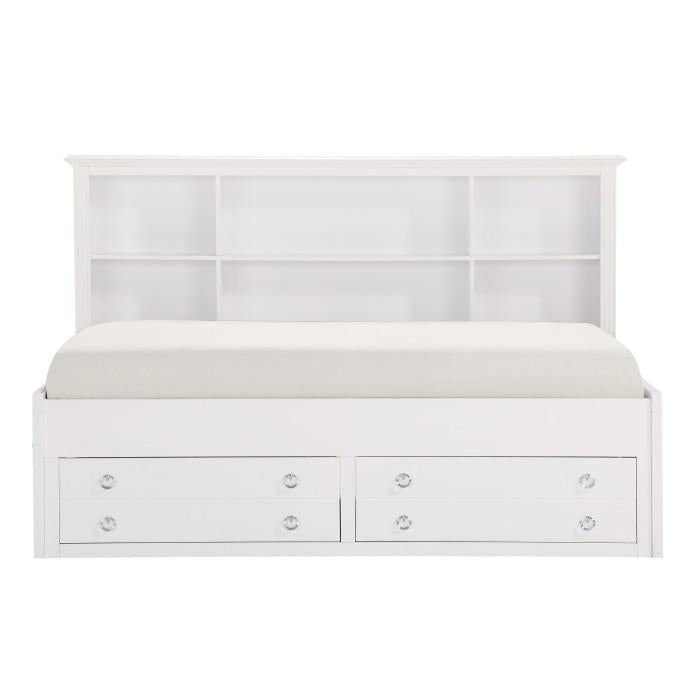 Homelegance Meghan Full Lounge Storage Bed in White 2058WHPRF-1* Half Price Furniture