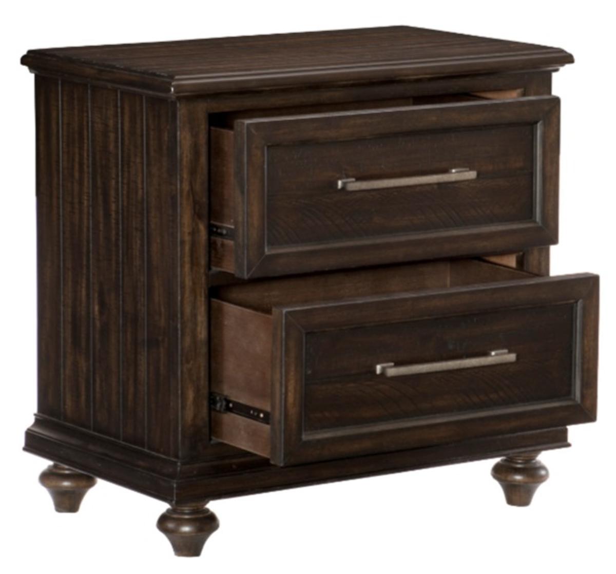 Homelegance Cardona Nightstand in Driftwood Charcoal 1689-4 - Nightstand - Half Price Furniture