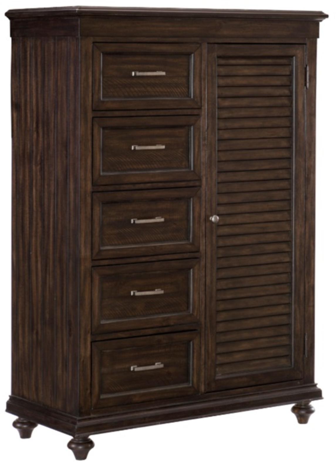 Homelegance Cardona Wardrobe Chest in Driftwood Charcoal 1689-10 - Half Price Furniture