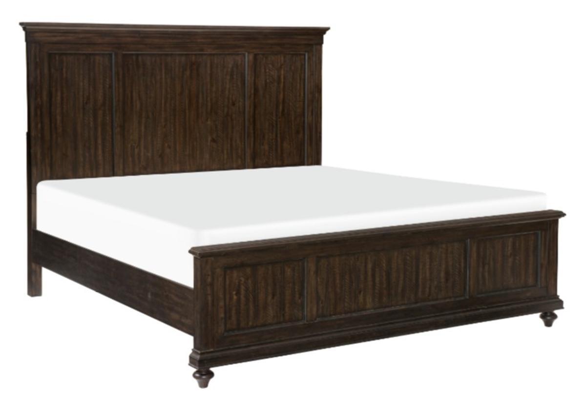 Homelegance Cardona King Panel Bed in Driftwood Charcoal 1689K-1EK* - Half Price Furniture