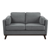 Homelegance Furniture Bedos Loveseat in Gray Half Price Furniture