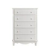 Homelegance Clementine 5 Drawer Chest in White B1799-9 Half Price Furniture