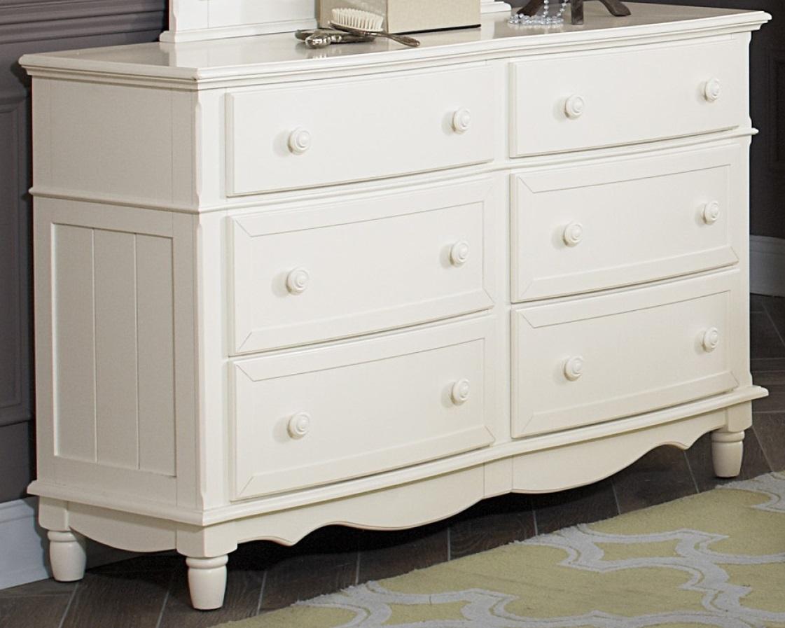 Homelegance Clementine 6 Drawer Dresser in White B1799-5 - Half Price Furniture