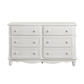 Homelegance Clementine 6 Drawer Dresser in White B1799-5 Half Price Furniture