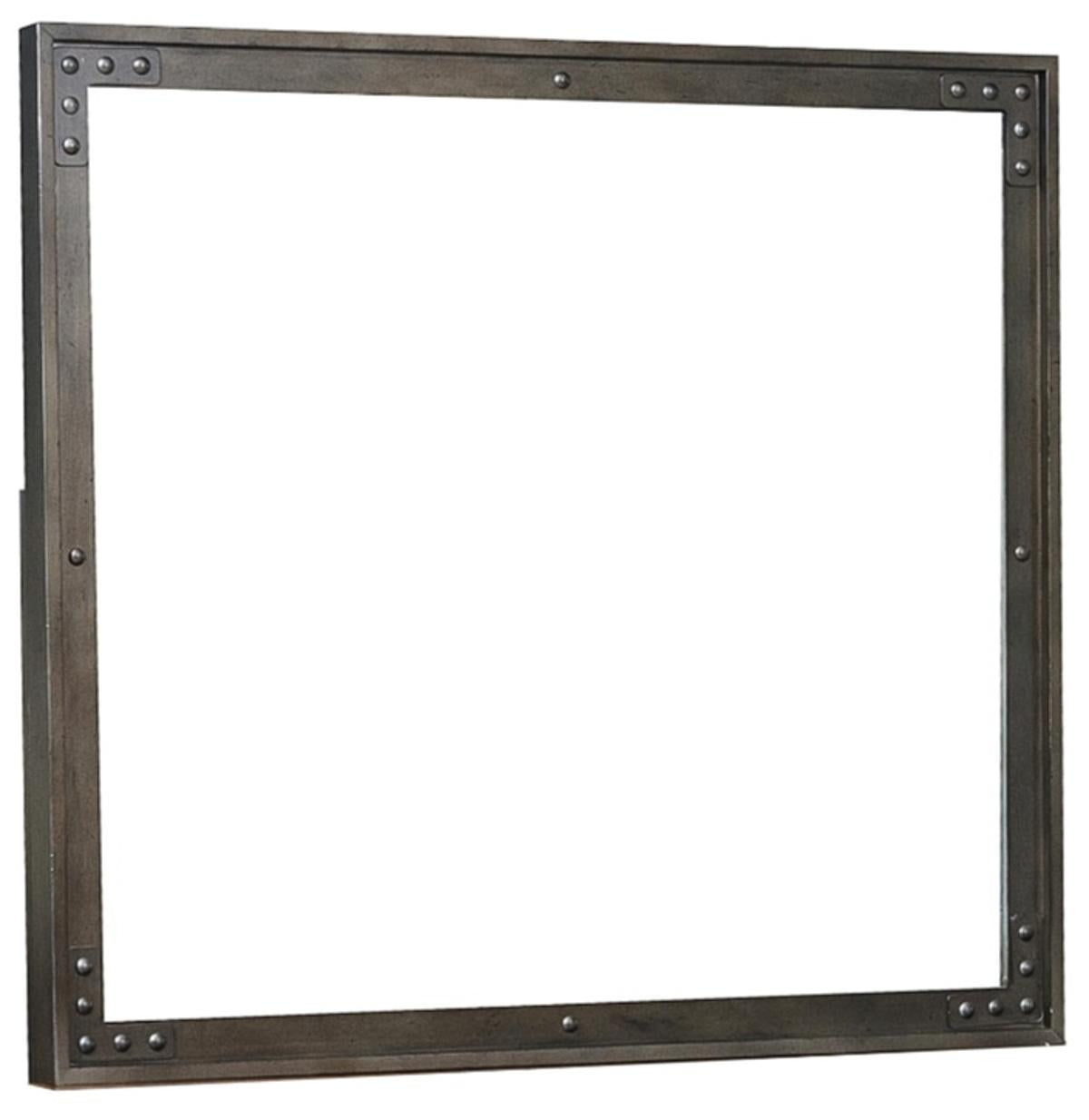 Homelegance Holverson Mirror in Rustic Brown & Gunmetal 1715-6 - Half Price Furniture