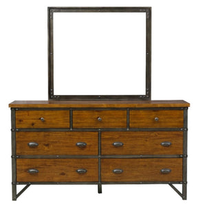 Homelegance Holverson Dresser in Rustic Brown & Gunmetal 1715-5 - Half Price Furniture