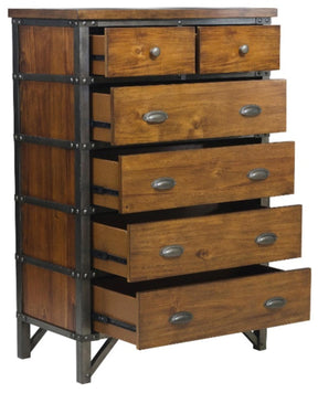 Homelegance Holverson Chest in Rustic Brown & Gunmetal 1715-9 - Half Price Furniture