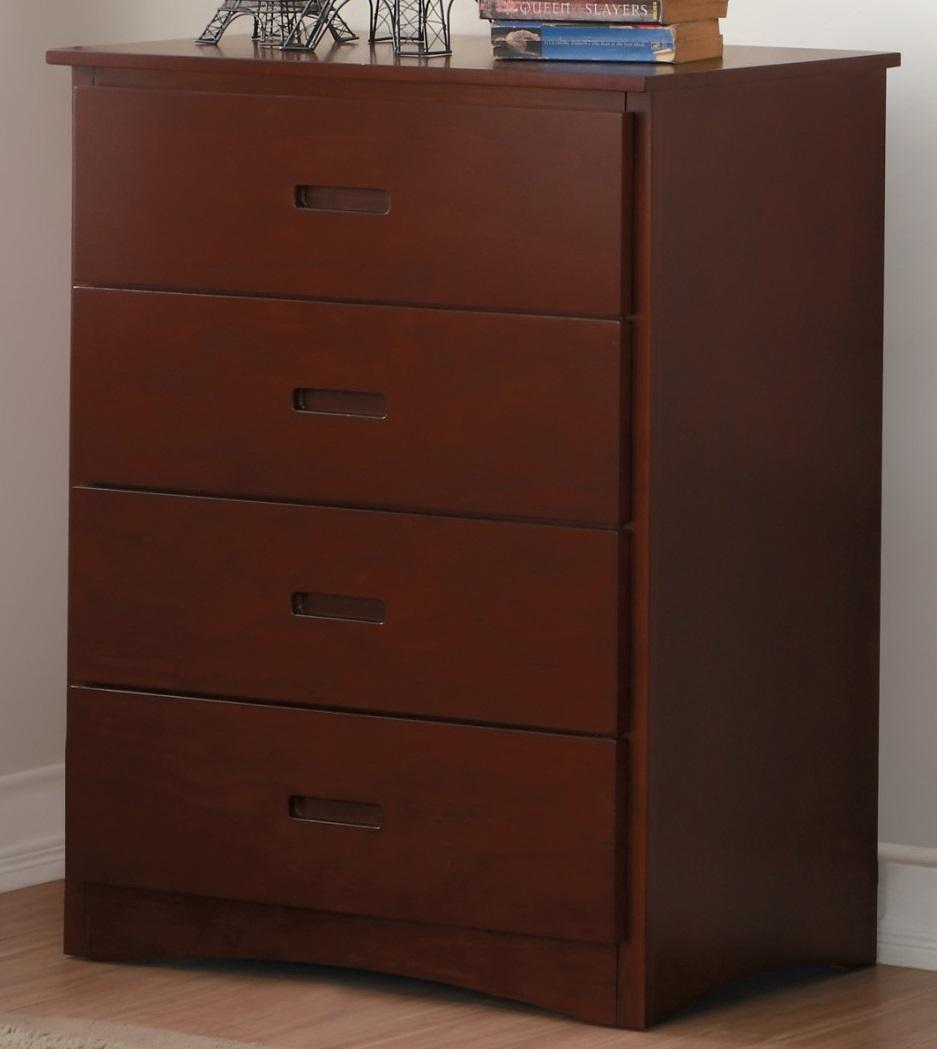 Homelegance Rowe 4 Drawer Chest in Dark Cherry B2013DC-9 - Half Price Furniture