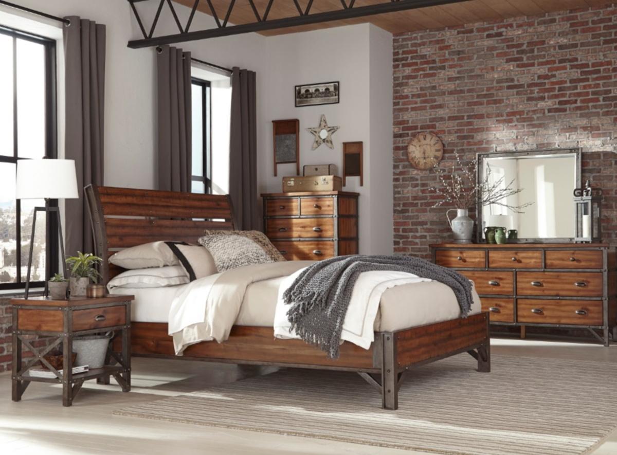 Homelegance Holverson Chest in Rustic Brown & Gunmetal 1715-9 - Half Price Furniture