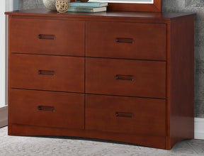 Homelegance Rowe 6 Drawer Dresser in Dark Cherry B2013DC-5 - Half Price Furniture