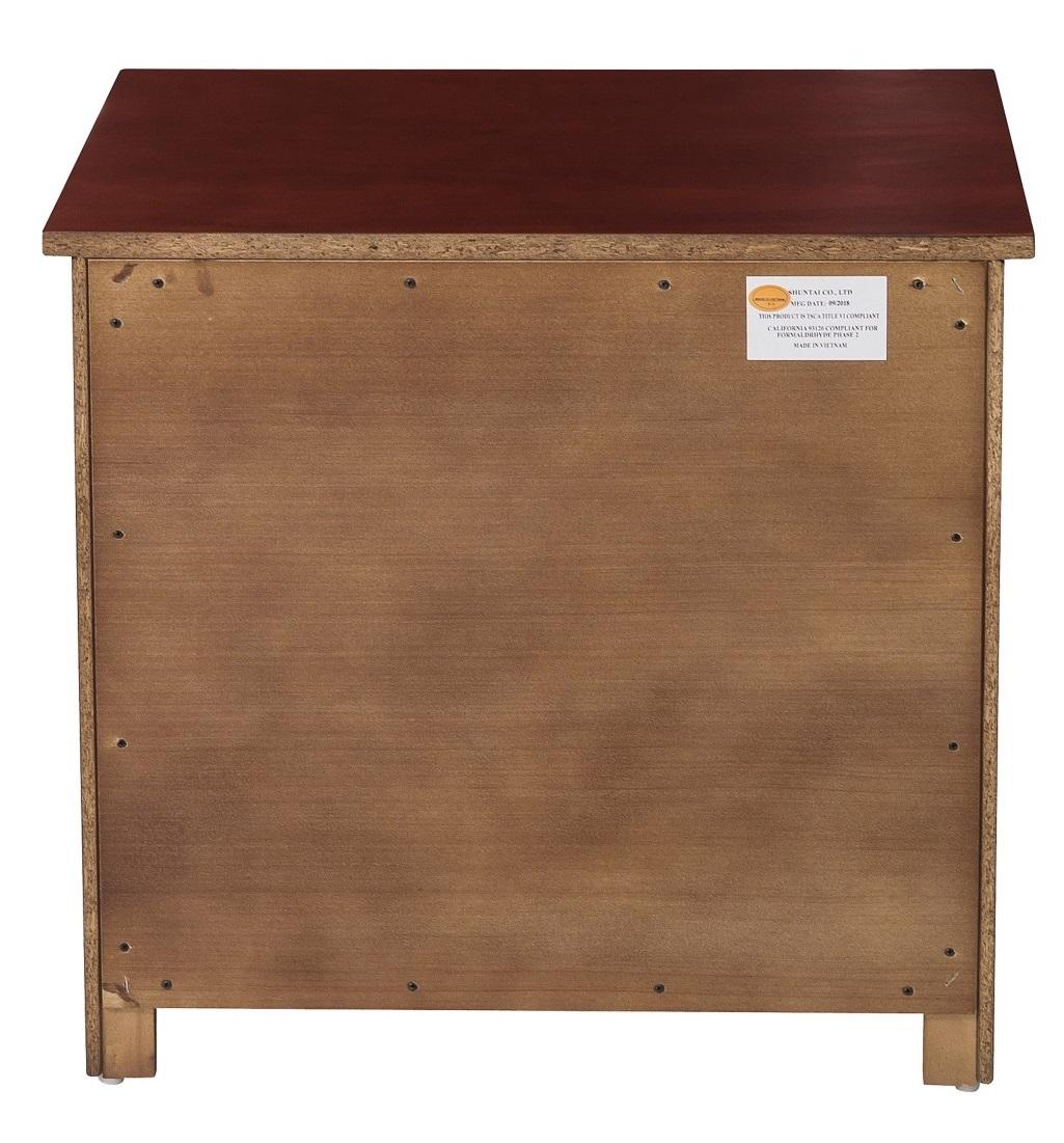 Homelegance Rowe 1 Drawer Night Stand in Dark Cherry B2013DC-4 - Half Price Furniture