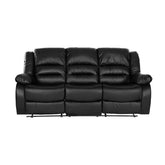 Homelegance Furniture Jarita Double Reclining Sofa in Black Half Price Furniture