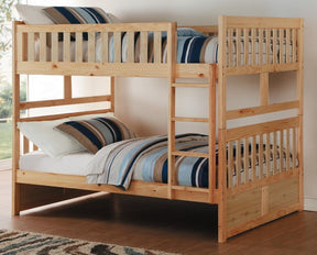 Homelegance Bartly Full/Full Bunk Bed in Natural B2043FF-1* - Half Price Furniture