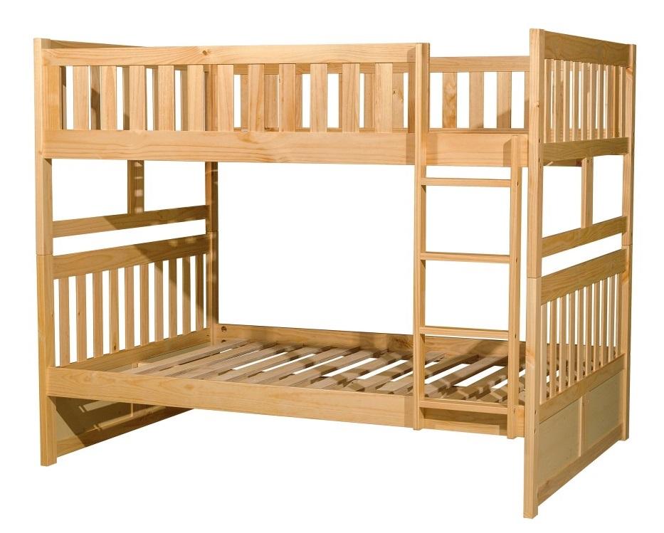 Homelegance Bartly Full/Full Bunk Bed in Natural B2043FF-1* - Half Price Furniture