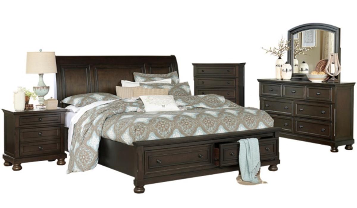 Homelegance Begonia King Platform Bed in Gray 1718KGY-1EK* - Half Price Furniture