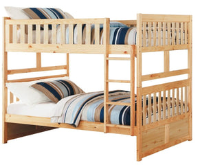 Homelegance Bartly Twin/Twin Bunk Bed in Natural B2043-1* - Half Price Furniture