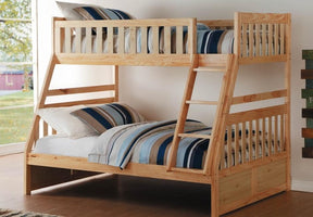 Homelegance Bartly Twin/Full Bunk Bed in Natural B2043TF-1* - Half Price Furniture