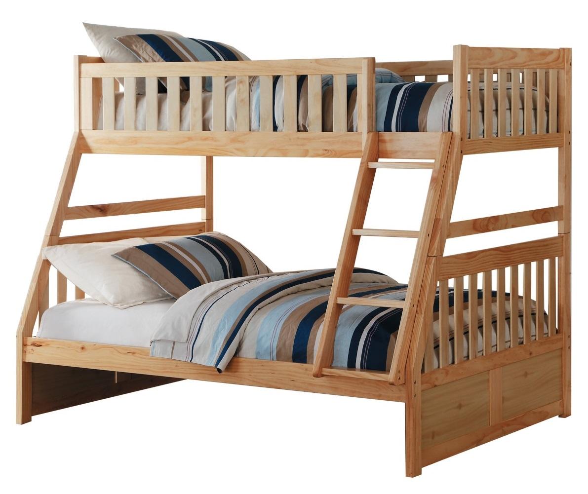 Homelegance Bartly Twin/Full Bunk Bed in Natural B2043TF-1* - Half Price Furniture