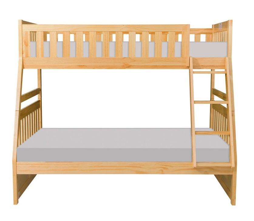 Homelegance Bartly Twin/Full Bunk Bed in Natural B2043TF-1* - Half Price Furniture