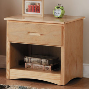 Homelegance Bartly 1 Drawer Night Stand in Natural B2043-4 - Half Price Furniture