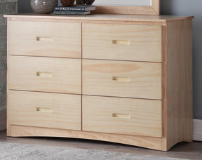 Homelegance Bartly 6 Drawer Dresser in Natural B2043-5 - Dresser - Half Price Furniture