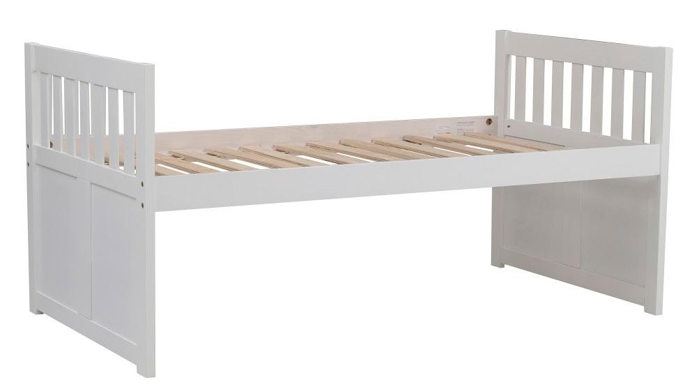 Homelegance Galen Twin/Twin Trundle Bed with Storage in White B2053PRW-1* - Half Price Furniture