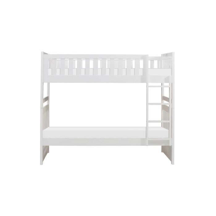 Homelegance Galen Twin/Twin Bunk Bed in White B2053W-1* Half Price Furniture