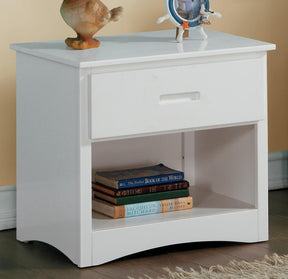 Homelegance Galen 1 Drawer Night Stand in White B2053W-4 - Nightstand - Half Price Furniture