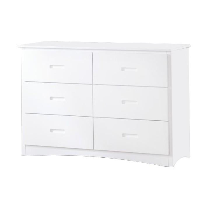 Homelegance Galen 6 Drawer Dresser in White B2053W-5 Half Price Furniture